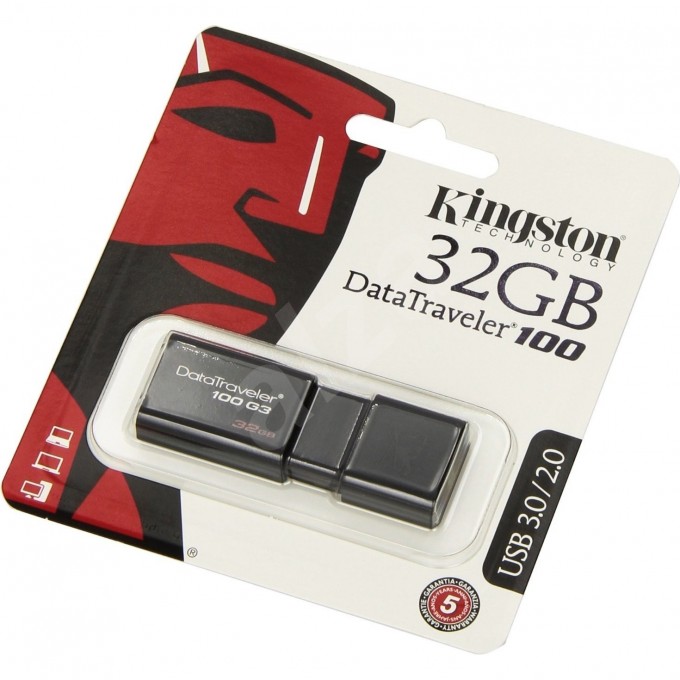 Флешка KINGSTON 32GB Pen Drives USB DT100-32GB 292191 Флешка KINGSTON 32GB Pen Drives USB DT100-32GB 292191