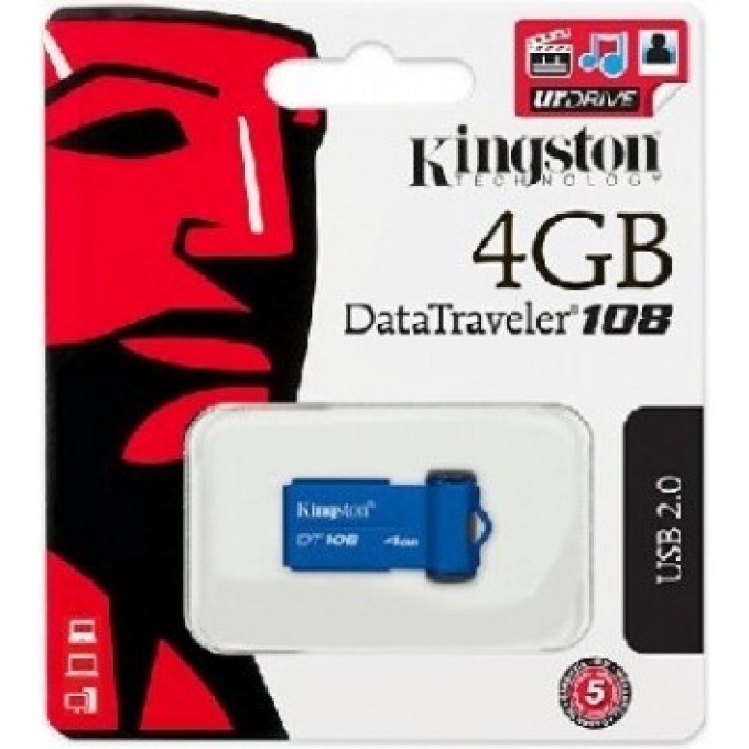 Флешка KINGSTON 4GB USB Flash Drive DT108-4GB 347915 Флешка KINGSTON 4GB USB Flash Drive DT108-4GB 347915
