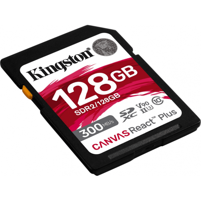 Карта памяти KINGSTON 128GB Canvas React Plus SDXC UHS-II 300R/260W U3 V90 SDR2/128GB Карта памяти KINGSTON 128GB Canvas React Plus SDXC UHS-II 300R/260W U3 V90 SDR2/128GB