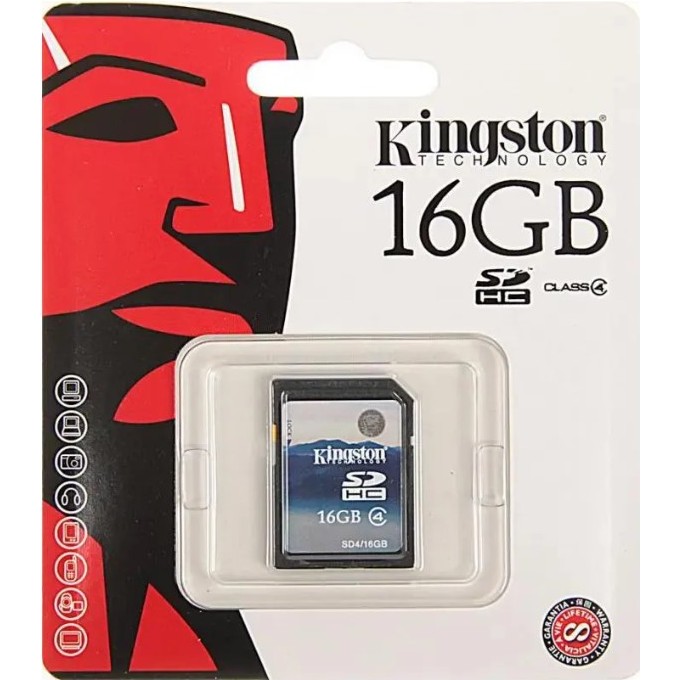 Карта памяти KINGSTON 16GB SD4-16GB 320293 Карта памяти KINGSTON 16GB SD4-16GB 320293