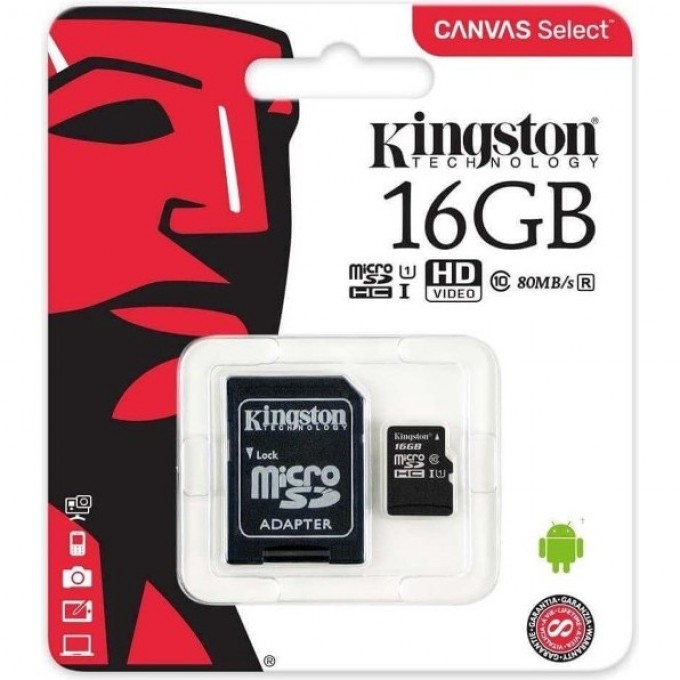 Карта памяти KINGSTON 16GB SDCG-16GB 542697 Карта памяти KINGSTON 16GB SDCG-16GB 542697