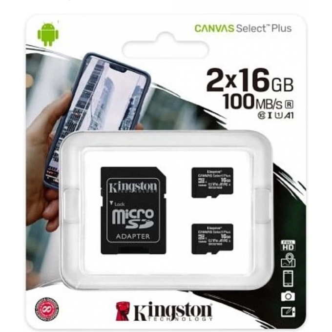 Карта памяти KINGSTON 16GB SDCS2/16GB-2P1A 627506 Карта памяти KINGSTON 16GB SDCS2/16GB-2P1A 627506