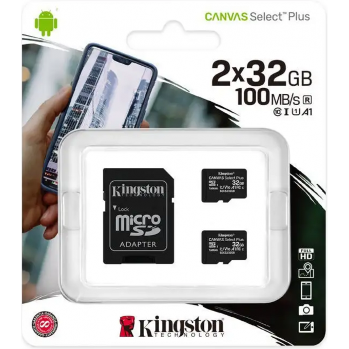 Карта памяти KINGSTON 32GB SDCS2-32GB-2P1A 619218 Карта памяти KINGSTON 32GB SDCS2-32GB-2P1A 619218