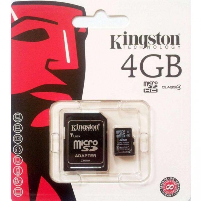 Карта памяти KINGSTON 4GB class10 microSDHC SD10V-4GB 364243 Карта памяти KINGSTON 4GB class10 microSDHC SD10V-4GB 364243