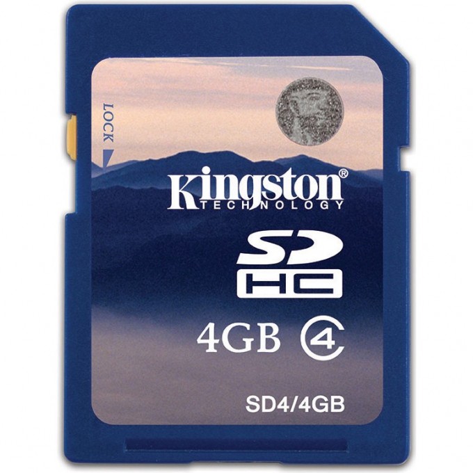 Карта памяти KINGSTON 4GB SD4C-4GBSP 349458 Карта памяти KINGSTON 4GB SD4C-4GBSP 349458