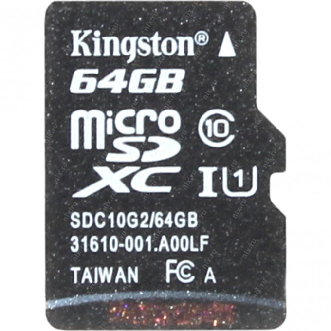 Карта памяти KINGSTON 64GB SDC10G2-64GBSP 517682 Карта памяти KINGSTON 64GB SDC10G2-64GBSP 517682