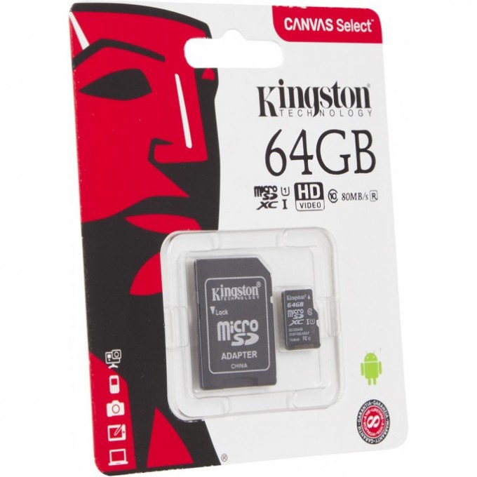 Карта памяти KINGSTON 64GB SDCS-64GB 563904 Карта памяти KINGSTON 64GB SDCS-64GB 563904