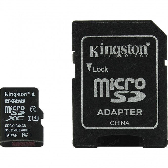 Карта памяти KINGSTON 64GB SDCX10-64GB 396181 Карта памяти KINGSTON 64GB SDCX10-64GB 396181