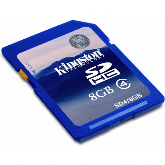 Карта памяти KINGSTON 8GB Class 4 SDHC SD4-8GB 318699 Карта памяти KINGSTON 8GB Class 4 SDHC SD4-8GB 318699