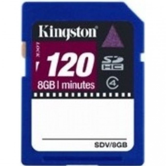 Карта памяти KINGSTON 8GB Class 4 SDV-8GB 331645 Карта памяти KINGSTON 8GB Class 4 SDV-8GB 331645