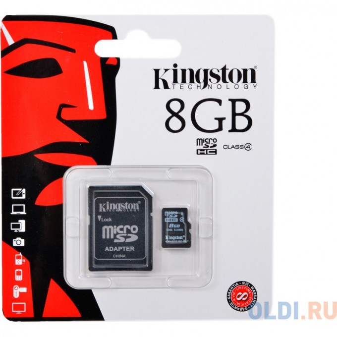 Карта памяти KINGSTON 8GB SDC10G2-8GB 505735 Карта памяти KINGSTON 8GB SDC10G2-8GB 505735
