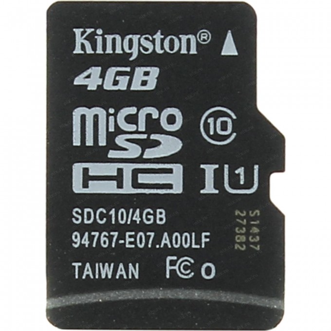 Карта памяти KINGTON 4GB SDC4-4GBSP 349565 Карта памяти KINGTON 4GB SDC4-4GBSP 349565