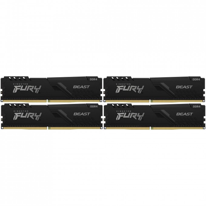 Оперативная память 128Gb DDR4 2666MHz KINGSTON FURY BEAST BLACK () (4x32Gb KIT) KF426C16BBK4/128 Оперативная память 128Gb DDR4 2666MHz KINGSTON FURY BEAST BLACK () (4x32Gb KIT) KF426C16BBK4/128