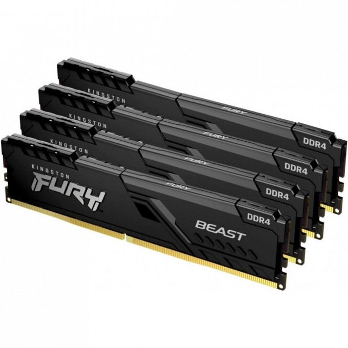 Оперативная память 128Gb DDR4 3200MHz KINGSTON FURY BEAST BLACK () (4x32Gb KIT) KF432C16BBK4/128 Оперативная память 128Gb DDR4 3200MHz KINGSTON FURY BEAST BLACK () (4x32Gb KIT) KF432C16BBK4/128