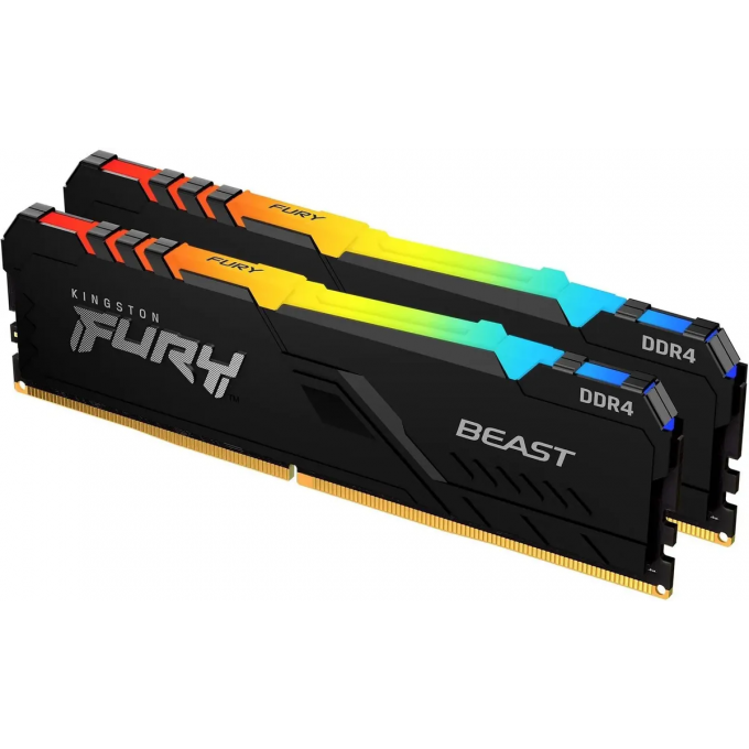 Оперативная память 16Gb DDR4 3200MHz KINGSTON FURY BEAST RGB () (2x8Gb KIT) KF432C16BB2AK2/16 Оперативная память 16Gb DDR4 3200MHz KINGSTON FURY BEAST RGB () (2x8Gb KIT) KF432C16BB2AK2/16
