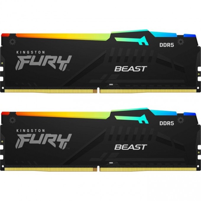 Оперативная память 16Gb DDR5 6000MHz KINGSTON FURY BEAST RGB () (2x8Gb KIT) KF560C36BBEAK2-16 Оперативная память 16Gb DDR5 6000MHz KINGSTON FURY BEAST RGB () (2x8Gb KIT) KF560C36BBEAK2-16