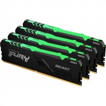 Оперативная память 32Gb DDR4 3600MHz KINGSTON FURY BEAST RGB (KF436C17BBAK4/32) (4x8Gb KIT)