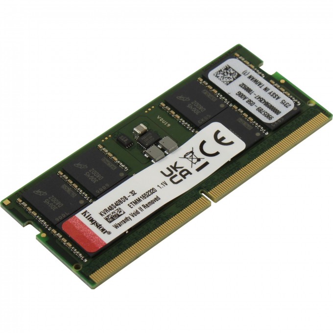 Оперативная память 32Gb DDR5 4800MHz KINGSTON SO-DIMM () KVR48S40BD8-32 Оперативная память 32Gb DDR5 4800MHz KINGSTON SO-DIMM () KVR48S40BD8-32