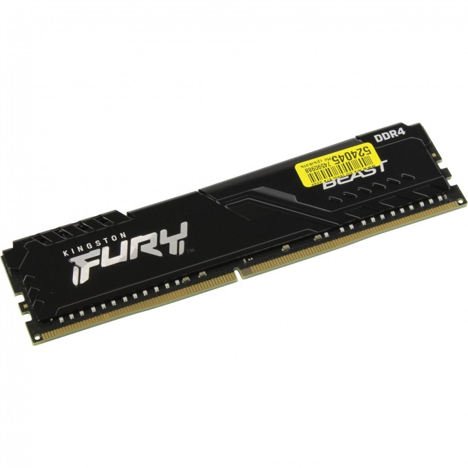 Оперативная память 4Gb DDR4 2666MHz KINGSTON FURY BEAST BLACK () KF426C16BB/4 Оперативная память 4Gb DDR4 2666MHz KINGSTON FURY BEAST BLACK () KF426C16BB/4