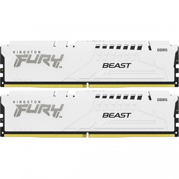 Оперативная память 64Gb DDR5 5200MHz KINGSTON FURY BEAST WHITE () (2x32Gb KIT) KF552C40BWK2-64 Оперативная память 64Gb DDR5 5200MHz KINGSTON FURY BEAST WHITE () (2x32Gb KIT) KF552C40BWK2-64