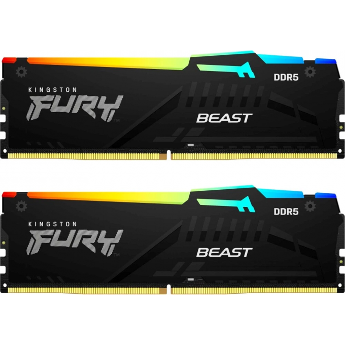 Память оперативная KINGSTON FURY BEAST RGB XMP 6400MT/s 32GB DDR5 CL32 DIMM KF564C32BBAK2-32 Память оперативная KINGSTON FURY BEAST RGB XMP 6400MT/s 32GB DDR5 CL32 DIMM KF564C32BBAK2-32