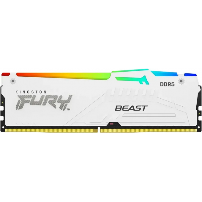 Память оперативная KINGSTON FURY BEAST WHITE RGB EXPO 32GB 6000MT/s DDR5 CL36 DIMM KF560C36BWEA-32
