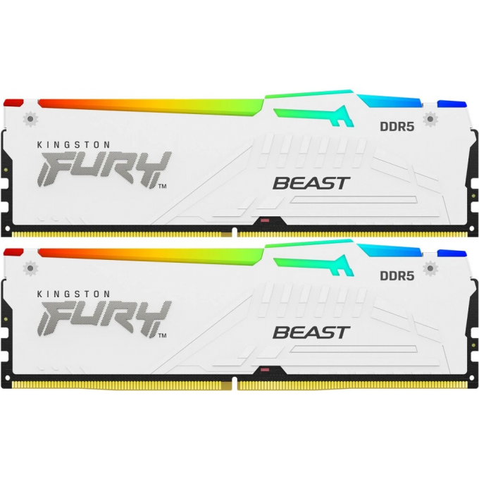 Память оперативная KINGSTON FURY BEAST WHITE RGB EXPO 32GB 6000MT/s DDR5 CL36 DIMM (Kit of 2) KF560C36BWE2AK2-32 Память оперативная KINGSTON FURY BEAST WHITE RGB EXPO 32GB 6000MT/s DDR5 CL36 DIMM (Kit of 2) KF560C36BWE2AK2-32