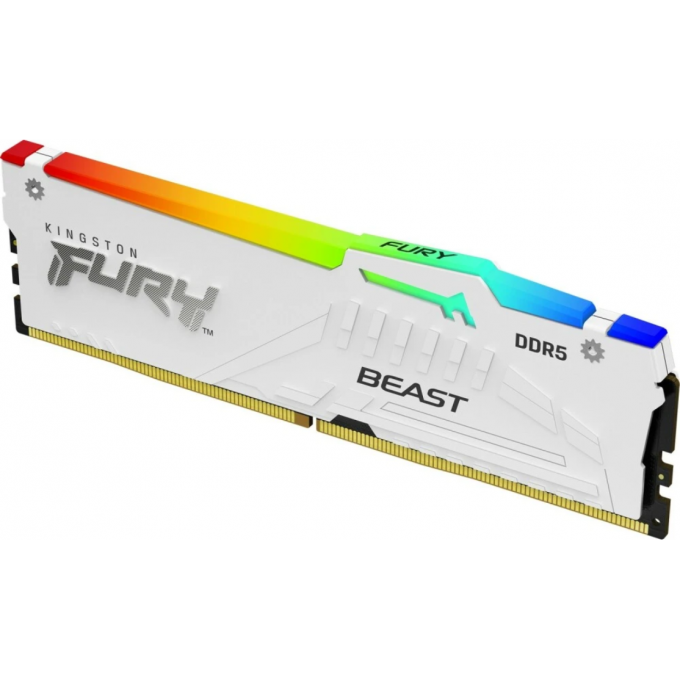Память оперативная KINGSTON FURY BEAST WHITE RGB XMP 16GB 5600MT/s DDR5 CL40 DIMM KF556C40BWA-16 Память оперативная KINGSTON FURY BEAST WHITE RGB XMP 16GB 5600MT/s DDR5 CL40 DIMM KF556C40BWA-16