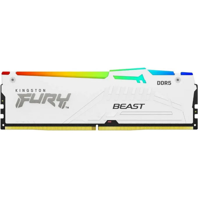 Память оперативная KINGSTON FURY BEAST WHITE RGB XMP 32GB 6000MT/s DDR5 CL30 DIMM KF560C30BWA-32 Память оперативная KINGSTON FURY BEAST WHITE RGB XMP 32GB 6000MT/s DDR5 CL30 DIMM KF560C30BWA-32