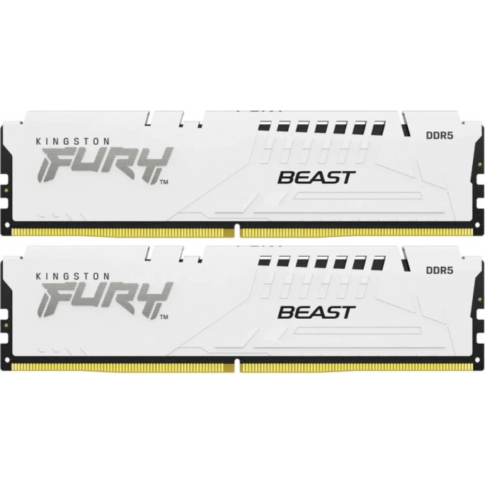 Память оперативная KINGSTON FURY BEAST WHITE XMP 64GB 6000MT/s DDR5 CL30 DIMM KF560C30BWK2-64 Память оперативная KINGSTON FURY BEAST WHITE XMP 64GB 6000MT/s DDR5 CL30 DIMM KF560C30BWK2-64