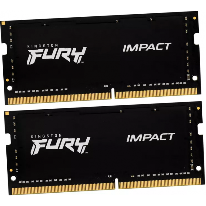 Память оперативная KINGSTON FURY IMPACT XMP 32GB 6000MT/s DDR5 CL38 SODIMM KF560S38IBK2-32 Память оперативная KINGSTON FURY IMPACT XMP 32GB 6000MT/s DDR5 CL38 SODIMM KF560S38IBK2-32