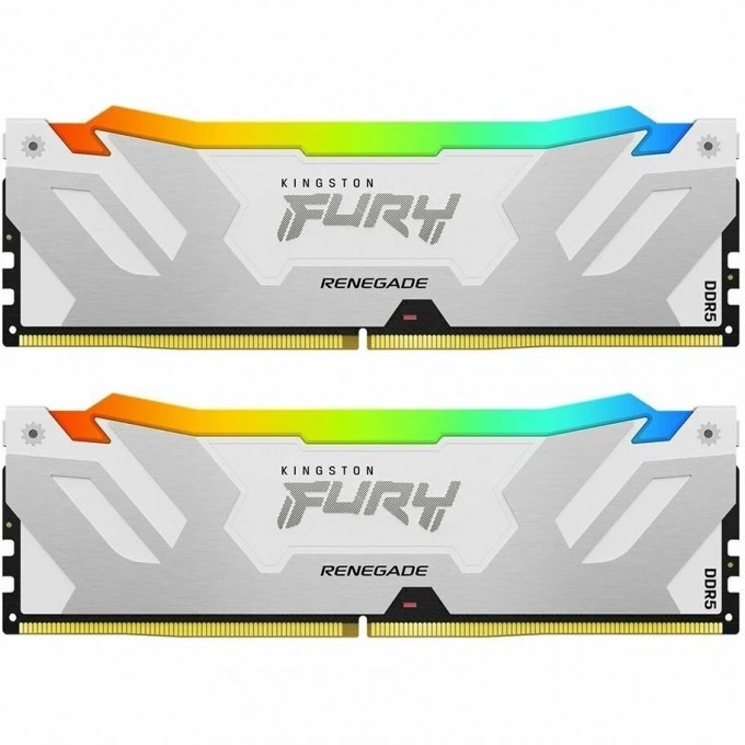 Память оперативная KINGSTON FURY RENEGADE RGB WHITE XMP 32GB 6800MT/s DDR5 CL36 DIMM (Kit of 2) KF568C36RWAK2-32 Память оперативная KINGSTON FURY RENEGADE RGB WHITE XMP 32GB 6800MT/s DDR5 CL36 DIMM (Kit of 2) KF568C36RWAK2-32