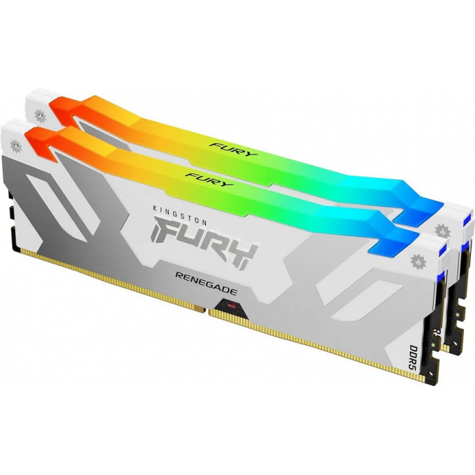 Память оперативная KINGSTON FURY RENEGADE RGB WHITE XMP 64GB 6400MT/s DDR5 CL32 DIMM KF564C32RWAK2-64 Память оперативная KINGSTON FURY RENEGADE RGB WHITE XMP 64GB 6400MT/s DDR5 CL32 DIMM KF564C32RWAK2-64